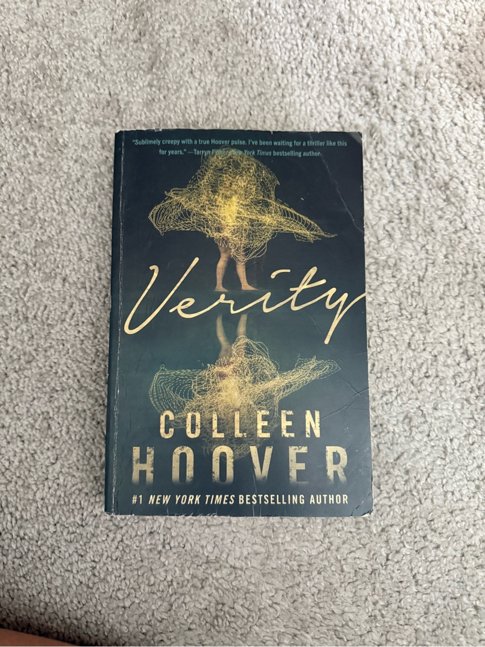 Verity by Colleen Hoover - Dark Teal & Gold Paperback